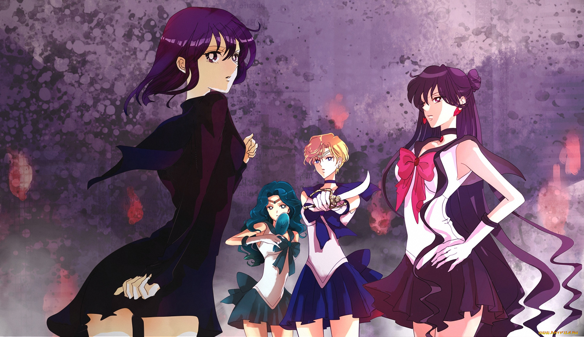 , sailor moon, pluton, neptun, saturn, uran